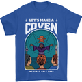 Lets Make a Coven Halloween Satanic Horror Mens T-Shirt Cotton Gildan Royal Blue