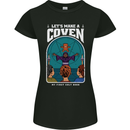 Lets Make a Coven Halloween Satanic Horror Womens Petite Cut T-Shirt Black