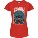 Lets Make a Coven Halloween Satanic Horror Womens Petite Cut T-Shirt Red