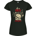 Lets Rock Heavy Metal Skull Womens Petite Cut T-Shirt Black