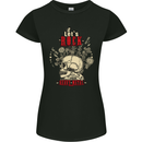Lets Rock Heavy Metal Skull Womens Petite Cut T-Shirt Black