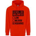 Levels of Wildness Aquarius Childrens Kids Hoodie Bright Red