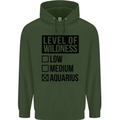 Levels of Wildness Aquarius Childrens Kids Hoodie Forest Green