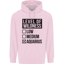Levels of Wildness Aquarius Childrens Kids Hoodie Light Pink