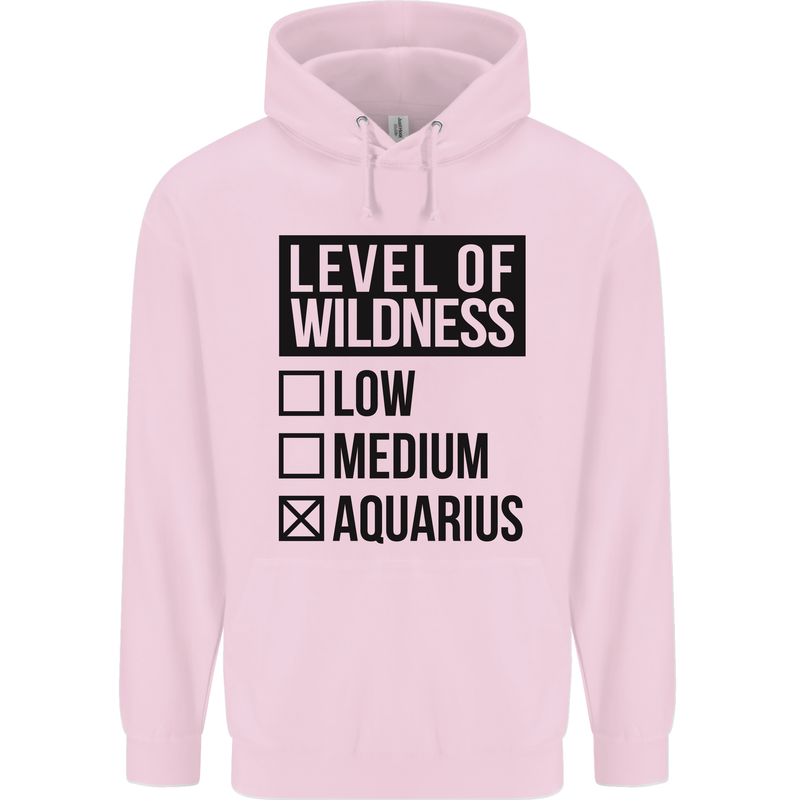 Levels of Wildness Aquarius Childrens Kids Hoodie Light Pink