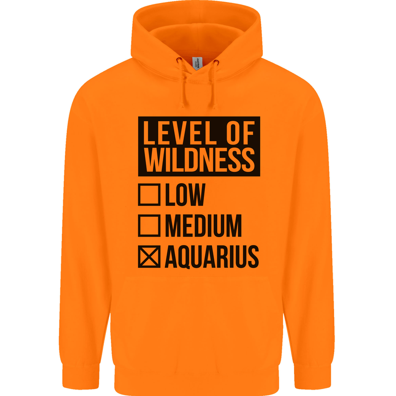 Levels of Wildness Aquarius Childrens Kids Hoodie Orange
