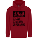 Levels of Wildness Aquarius Childrens Kids Hoodie Red