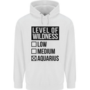 Levels of Wildness Aquarius Childrens Kids Hoodie White