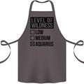 Levels of Wildness Aquarius Cotton Apron 100% Organic Dark Grey