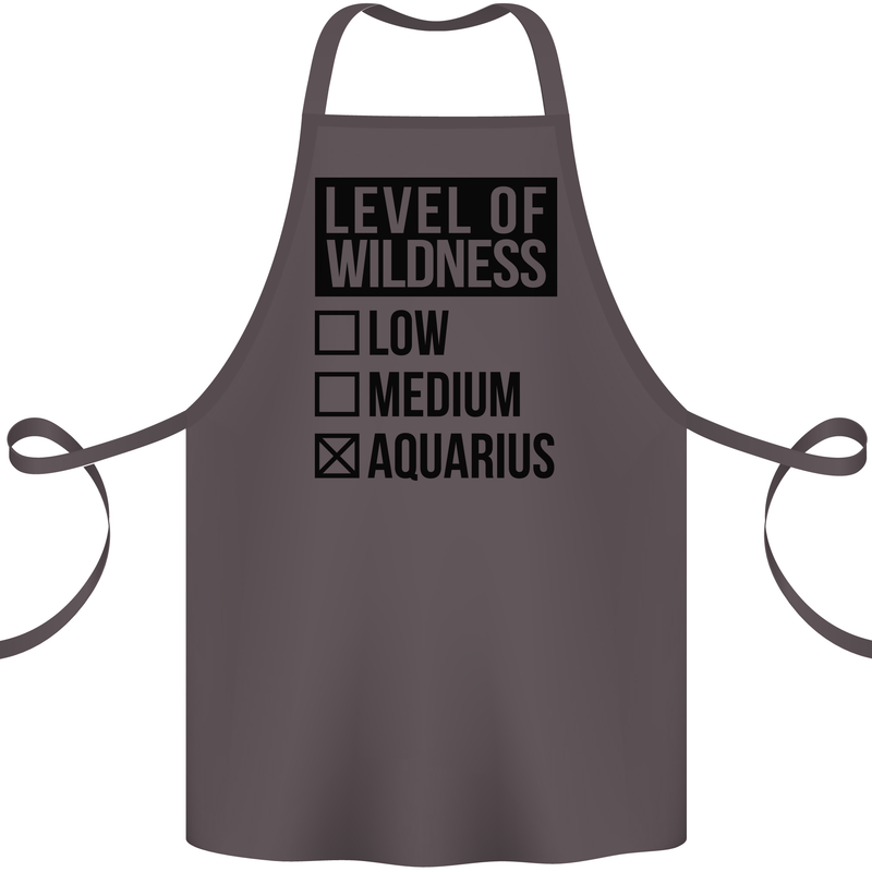 Levels of Wildness Aquarius Cotton Apron 100% Organic Dark Grey