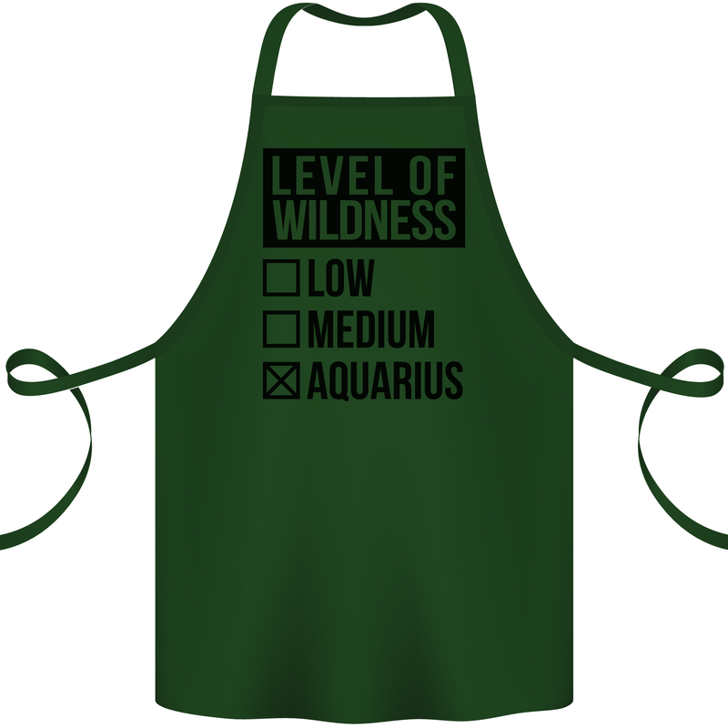 Levels of Wildness Aquarius Cotton Apron 100% Organic Forest Green