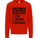 Levels of Wildness Aquarius Kids Sweatshirt Jumper Bright Red