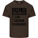 Levels of Wildness Aquarius Kids T-Shirt Childrens Chocolate