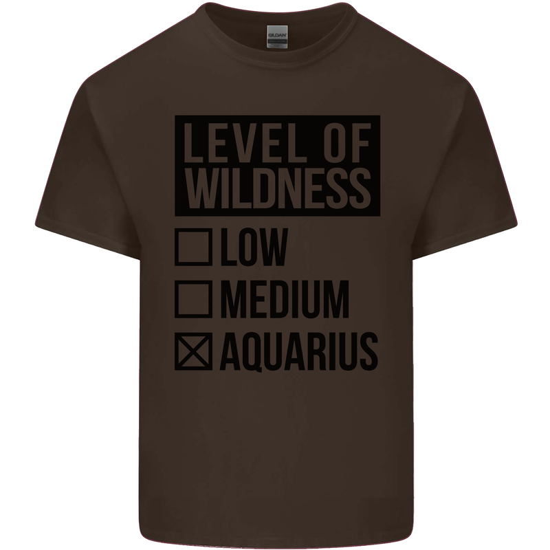 Levels of Wildness Aquarius Kids T-Shirt Childrens Chocolate