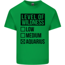 Levels of Wildness Aquarius Kids T-Shirt Childrens Irish Green