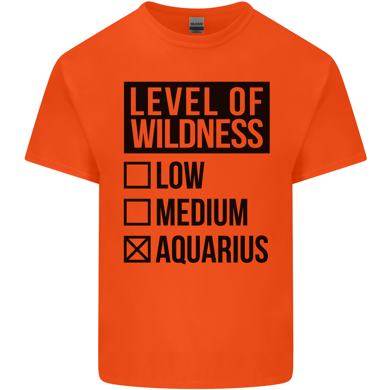 Levels of Wildness Aquarius Kids T-Shirt Childrens Orange