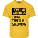 Levels of Wildness Aquarius Kids T-Shirt Childrens Yellow