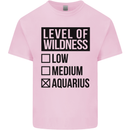 Levels of Wildness Aquarius Mens Cotton T-Shirt Tee Top Light Pink