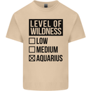 Levels of Wildness Aquarius Mens Cotton T-Shirt Tee Top Sand