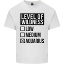 Levels of Wildness Aquarius Mens Cotton T-Shirt Tee Top White