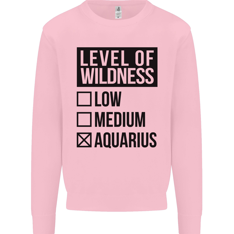 Levels of Wildness Aquarius Mens Sweatshirt Jumper Light Pink