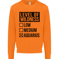 Levels of Wildness Aquarius Mens Sweatshirt Jumper Orange