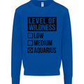 Levels of Wildness Aquarius Mens Sweatshirt Jumper Royal Blue