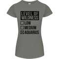 Levels of Wildness Aquarius Womens Petite Cut T-Shirt Charcoal