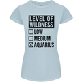 Levels of Wildness Aquarius Womens Petite Cut T-Shirt Light Blue