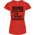 Levels of Wildness Aquarius Womens Petite Cut T-Shirt Red