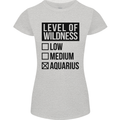 Levels of Wildness Aquarius Womens Petite Cut T-Shirt Sports Grey