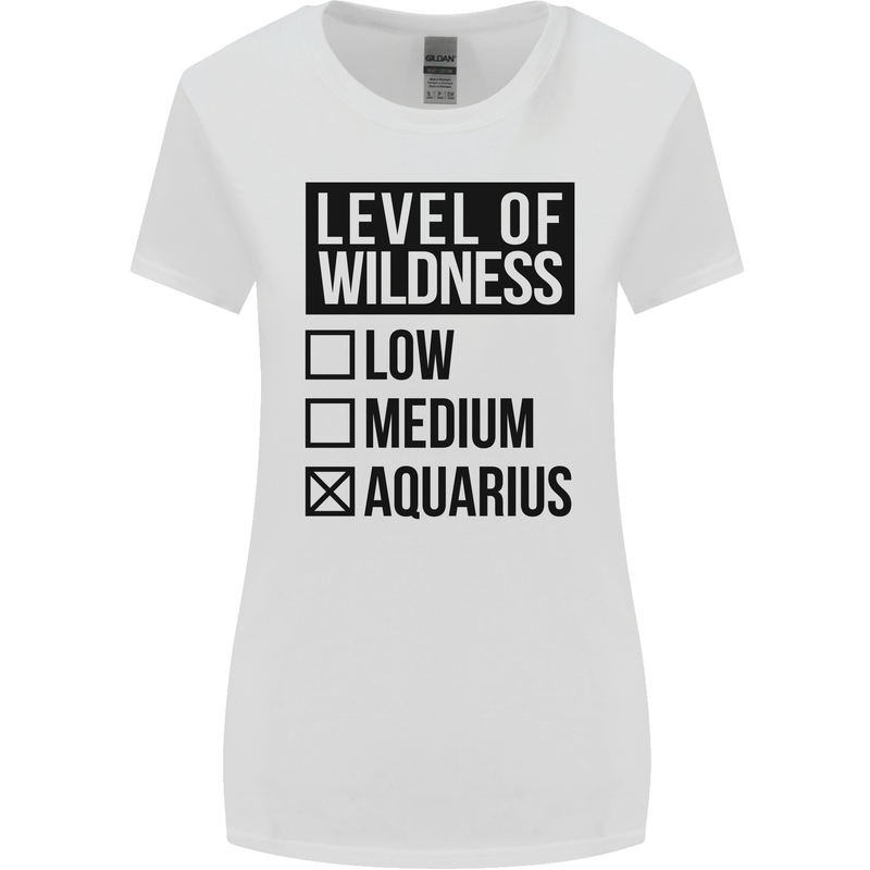 Levels of Wildness Aquarius Womens Wider Cut T-Shirt White
