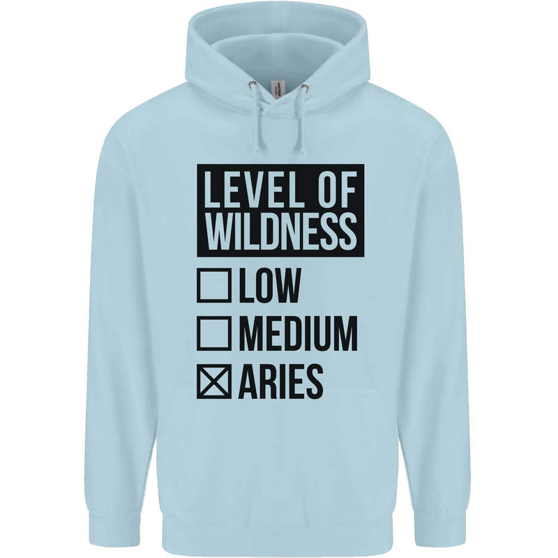 Levels of Wildness Aries Childrens Kids Hoodie Light Blue