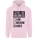 Levels of Wildness Aries Childrens Kids Hoodie Light Pink