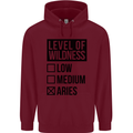 Levels of Wildness Aries Childrens Kids Hoodie Maroon