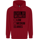 Levels of Wildness Aries Childrens Kids Hoodie Red