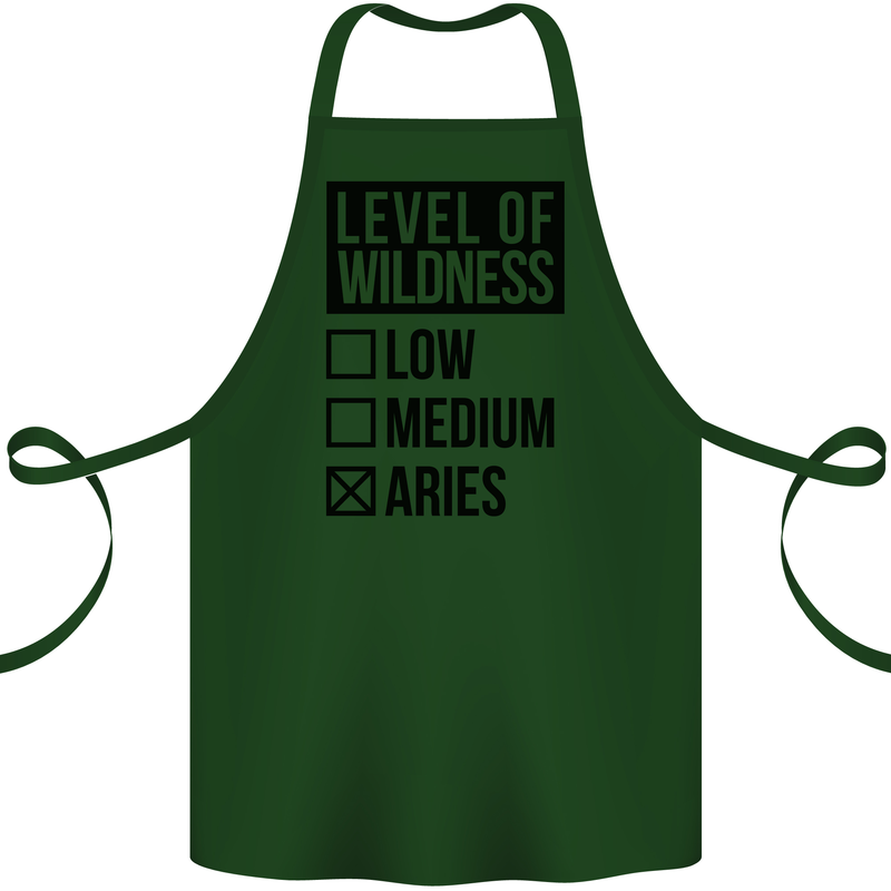 Levels of Wildness Aries Cotton Apron 100% Organic Forest Green
