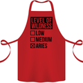 Levels of Wildness Aries Cotton Apron 100% Organic Red