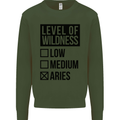 Levels of Wildness Aries Kids Sweatshirt Jumper Forest Green