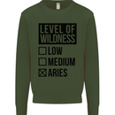 Levels of Wildness Aries Kids Sweatshirt Jumper Forest Green