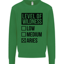 Levels of Wildness Aries Kids Sweatshirt Jumper Irish Green