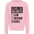 Levels of Wildness Aries Kids Sweatshirt Jumper Light Pink