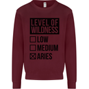 Levels of Wildness Aries Kids Sweatshirt Jumper Maroon