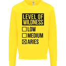 Levels of Wildness Aries Kids Sweatshirt Jumper Yellow