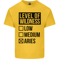 Levels of Wildness Aries Kids T-Shirt Childrens Yellow