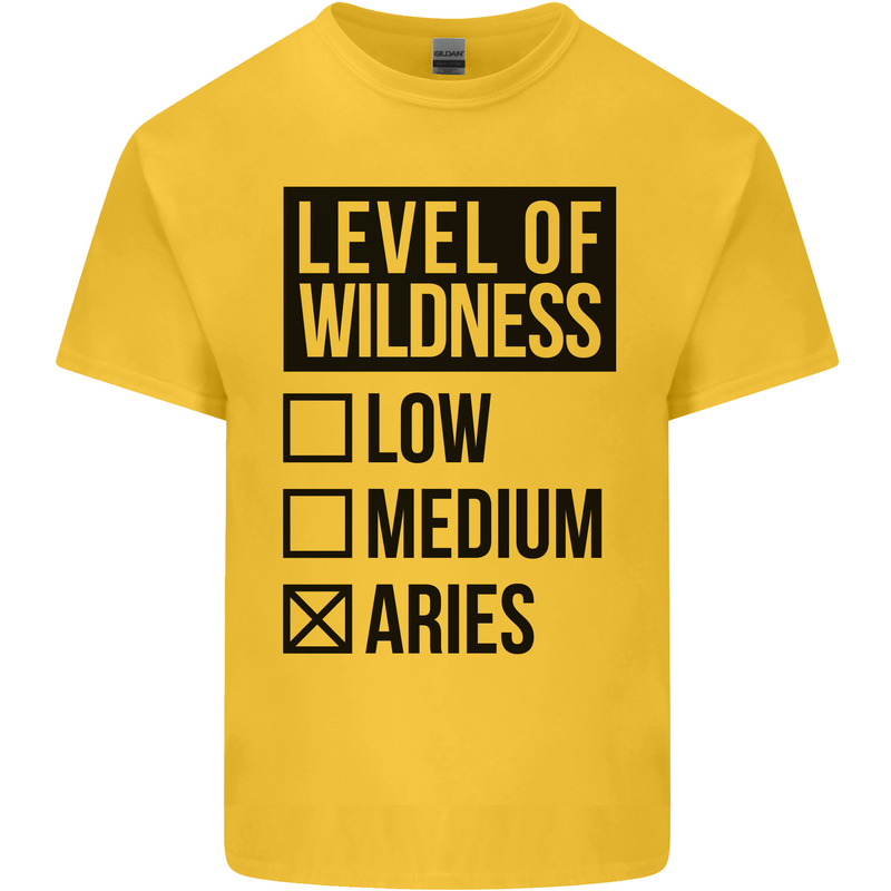 Levels of Wildness Aries Kids T-Shirt Childrens Yellow