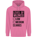 Levels of Wildness Aries Mens 80% Cotton Hoodie Azelea