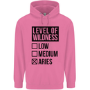 Levels of Wildness Aries Mens 80% Cotton Hoodie Azelea