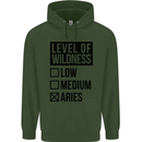 Levels of Wildness Aries Mens 80% Cotton Hoodie Forest Green