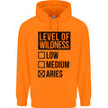 Levels of Wildness Aries Mens 80% Cotton Hoodie Orange